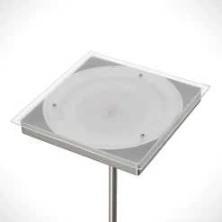 Lindby LED-lattiavalaisin Sumani, kulmikas, nikkeli, korkeus 180 cm