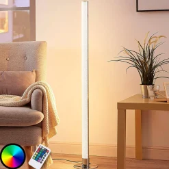 Lindby LED-lattiavalo Hadis, RGB, kaukosäädin, valkoinen, 120 cm