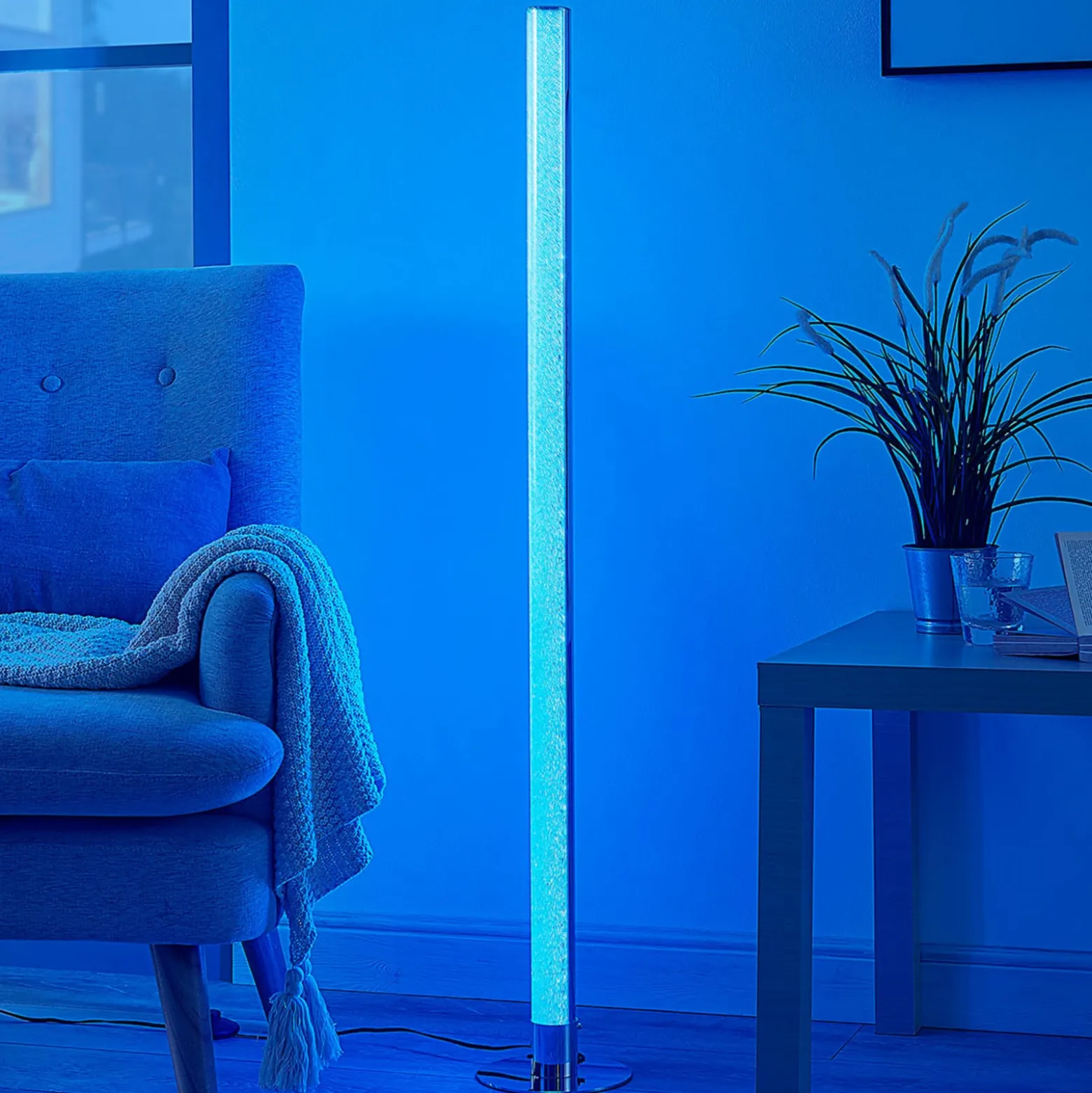 Lindby LED-lattiavalo Hadis, RGB, kaukosäädin, valkoinen, 120 cm