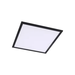 Lindby LED-paneeli Enhife, musta, 40 x 40 cm, metalli, 4000K