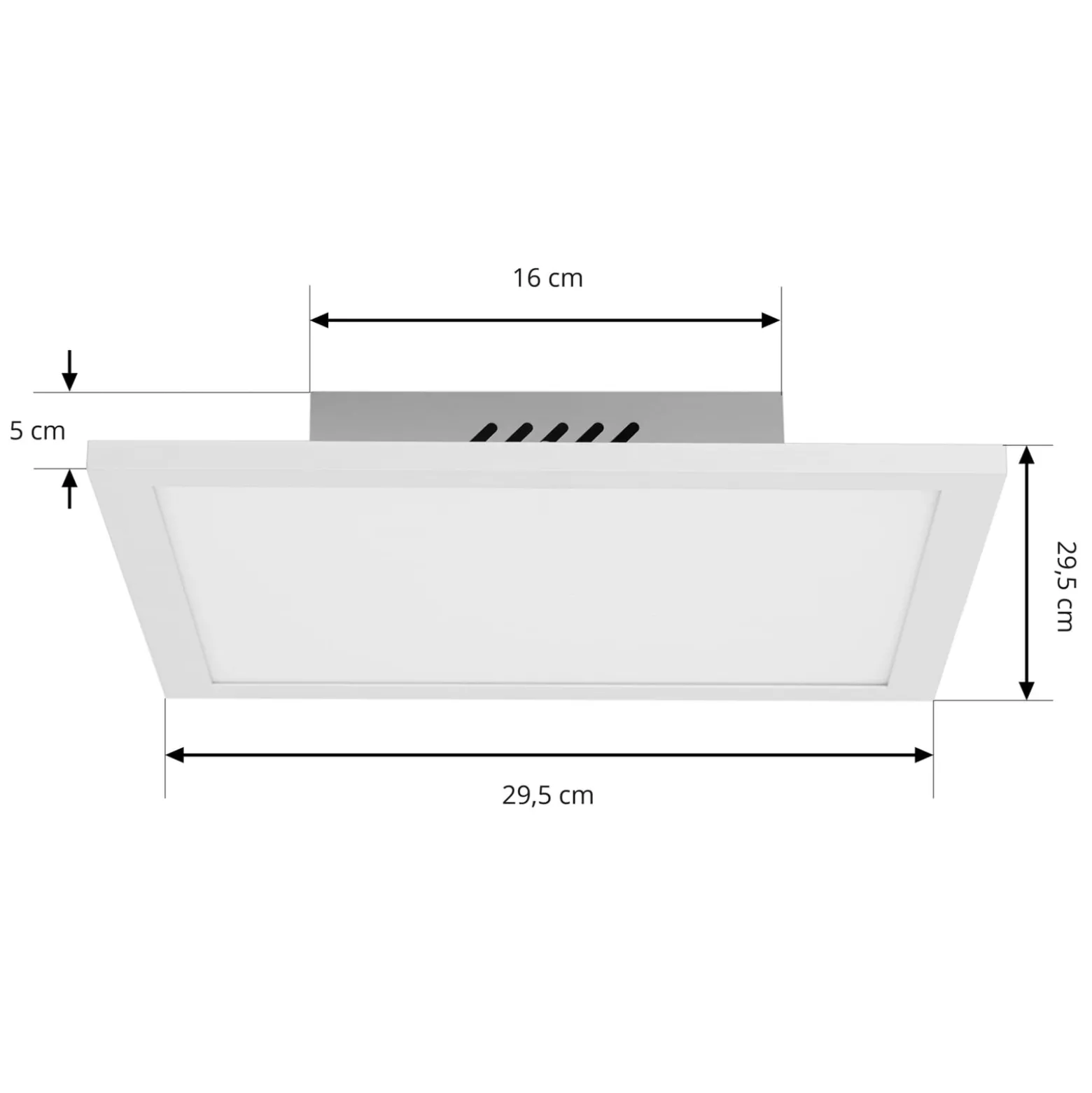 Lindby LED-paneeli Lamin, valkoinen, 30 cm, CCT, himmennettävä, kauko-ohjain