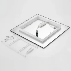 Lindby LED-paneeli Nelios, 62 x 62 cm, CCT, musta, metallia