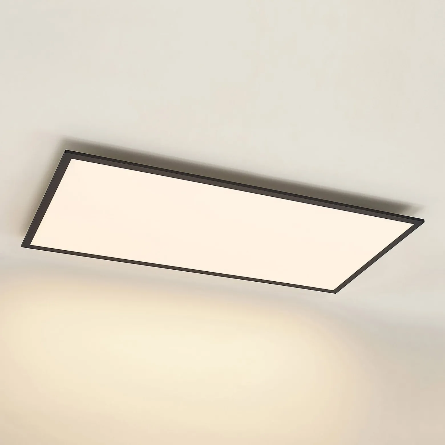 Lindby LED-paneeli Nelios, 120 x 60 cm, CCT, musta, metallia
