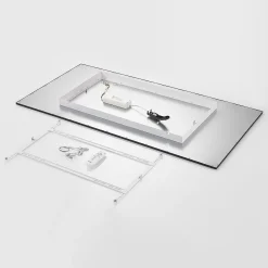 Lindby LED-paneeli Nelios, 120 x 60 cm, CCT, musta, metallia
