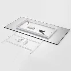 Lindby LED-paneeli Nelios, 120 x 60 cm, CCT, musta, metallia