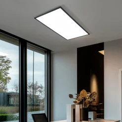 Lindby LED-paneeli Nelios, 120 x 60 cm, CCT, musta, metallia