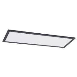 Lindby LED-paneeli Nelios, 80 x 30 cm, 4 000K, musta, metallia