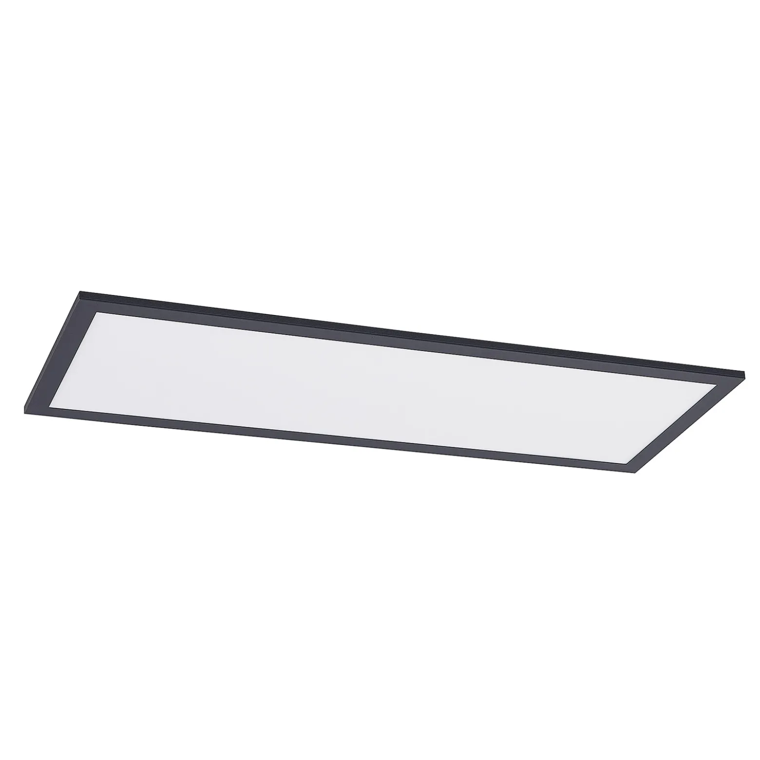 Lindby LED-paneeli Nelios, 80 x 30 cm, 4 000K, musta, metallia