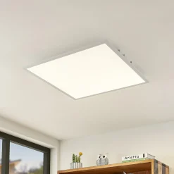 Lindby LED-paneeli Quais, 60 x 60 cm, valkoinen, alumiini, 4 000K