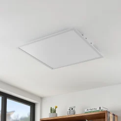 Lindby LED-paneeli Quais, 60 x 60 cm, valkoinen, alumiini, 4 000K