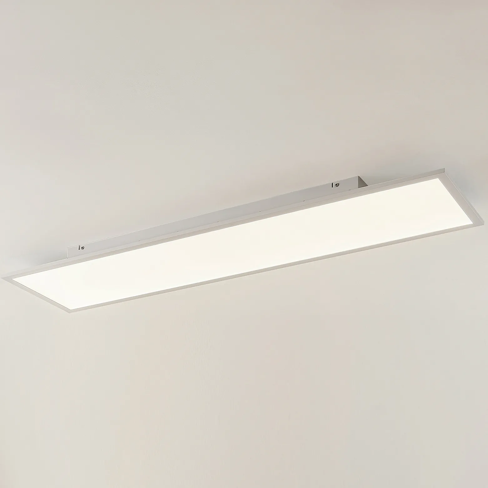 Lindby LED-paneeli Quais, 30 x 120 cm, valkoinen, alumiini, 4 000K