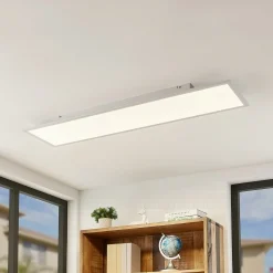 Lindby LED-paneeli Quais, 30 x 120 cm, valkoinen, alumiini, 4 000K