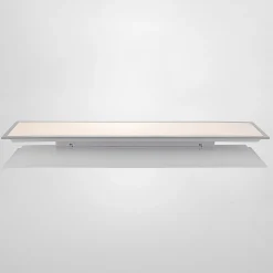 Lindby LED-paneeli Stenley, 4000 K, 120 cm x 30 cm, hopea/valkoinen