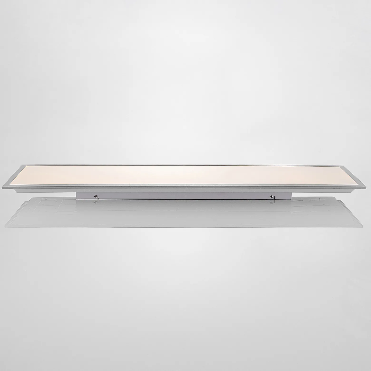 Lindby LED-paneeli Stenley, 4000 K, 120 cm x 30 cm, hopea/valkoinen