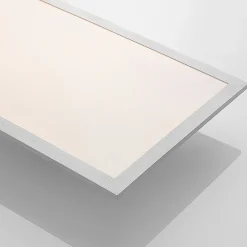 Lindby LED-paneeli Stenley, 4000 K, 120 cm x 30 cm, hopea/valkoinen