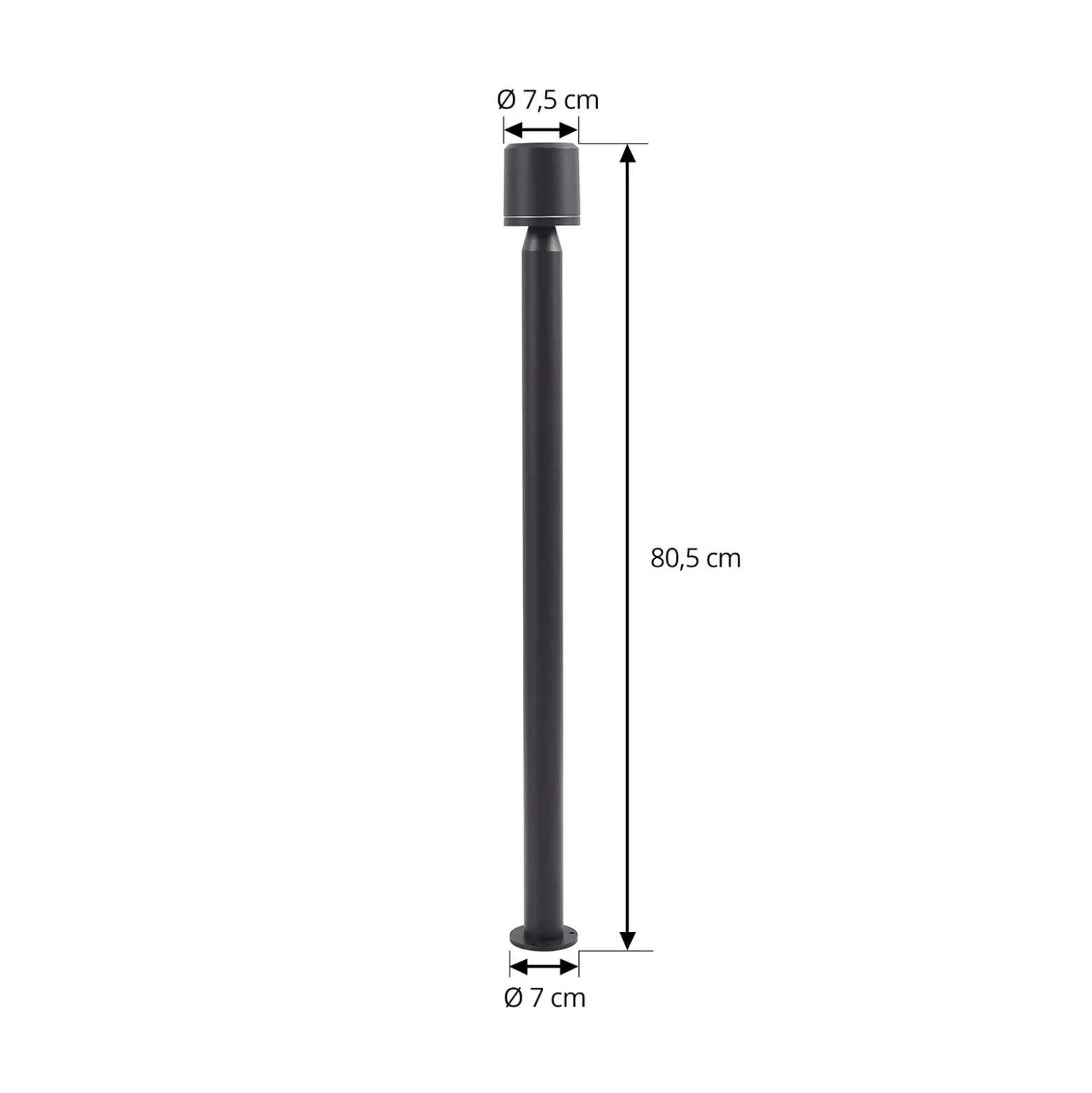 Lindby LED-polkujen valaisin Amila, musta, alumiinia, IP54