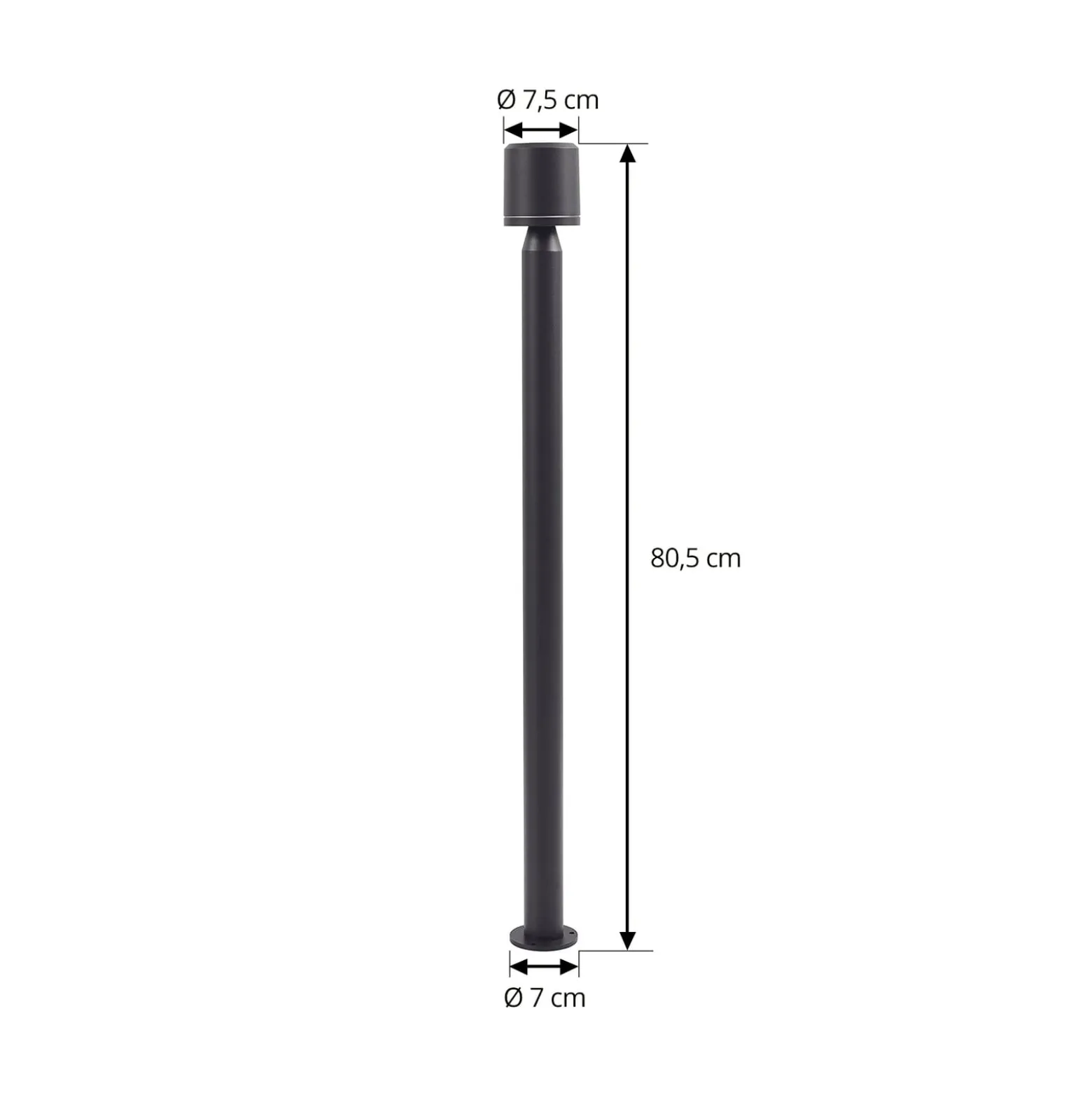 Lindby LED-polkujen valaisin Amila, musta, alumiinia, IP54