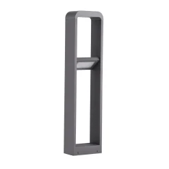 Lindby LED-polkujen valaisin Darko, 100cm, harmaa, metalli, IP54