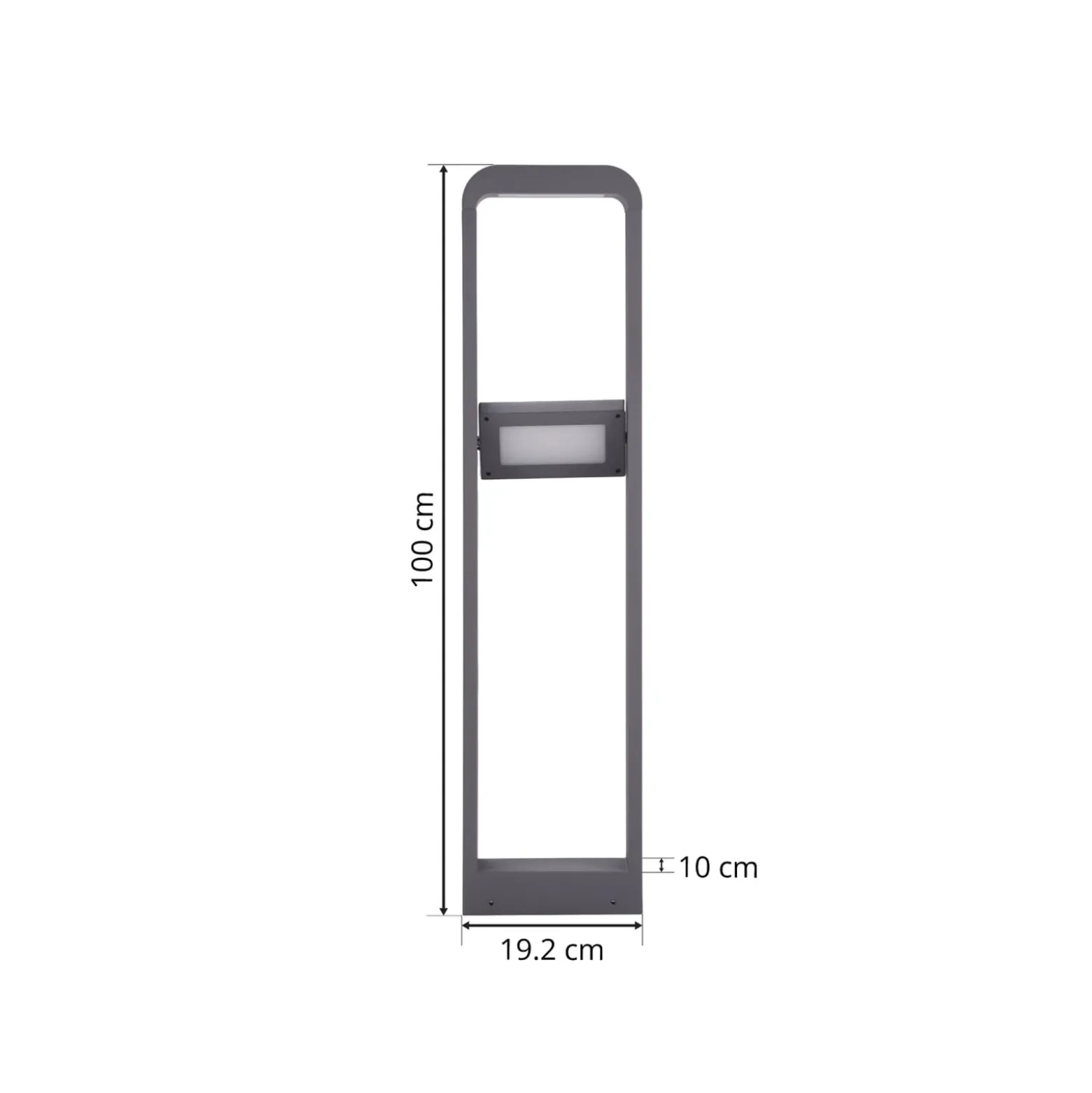 Lindby LED-polkujen valaisin Darko, 100cm, harmaa, metalli, IP54