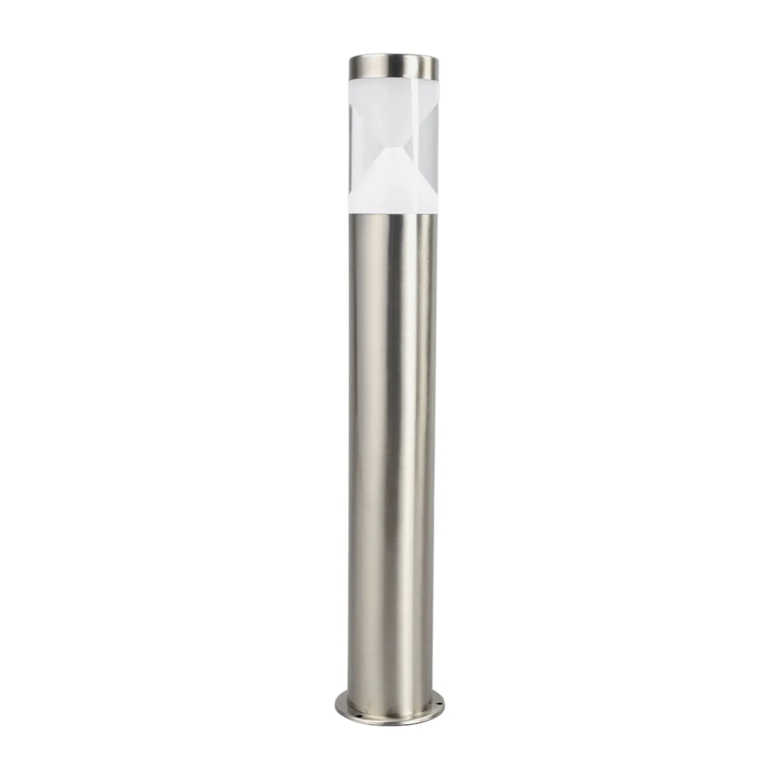 Lindby LED-pylväsvalaisin Fabrizio, korkeus 56 cm, ruostumaton teräs