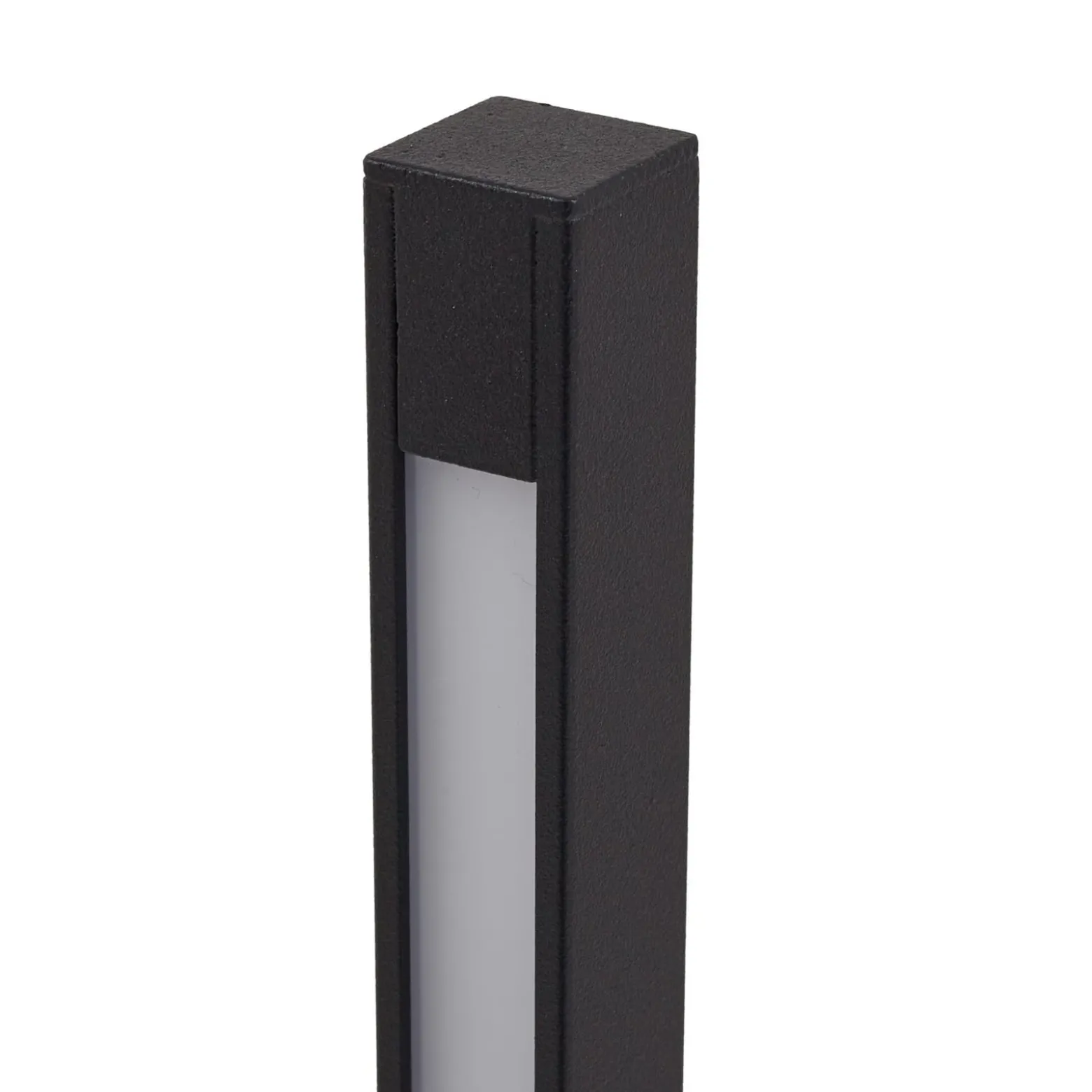 Lindby LED-pylväsvalaisin Neano, 80 cm, musta, metalli, IP65