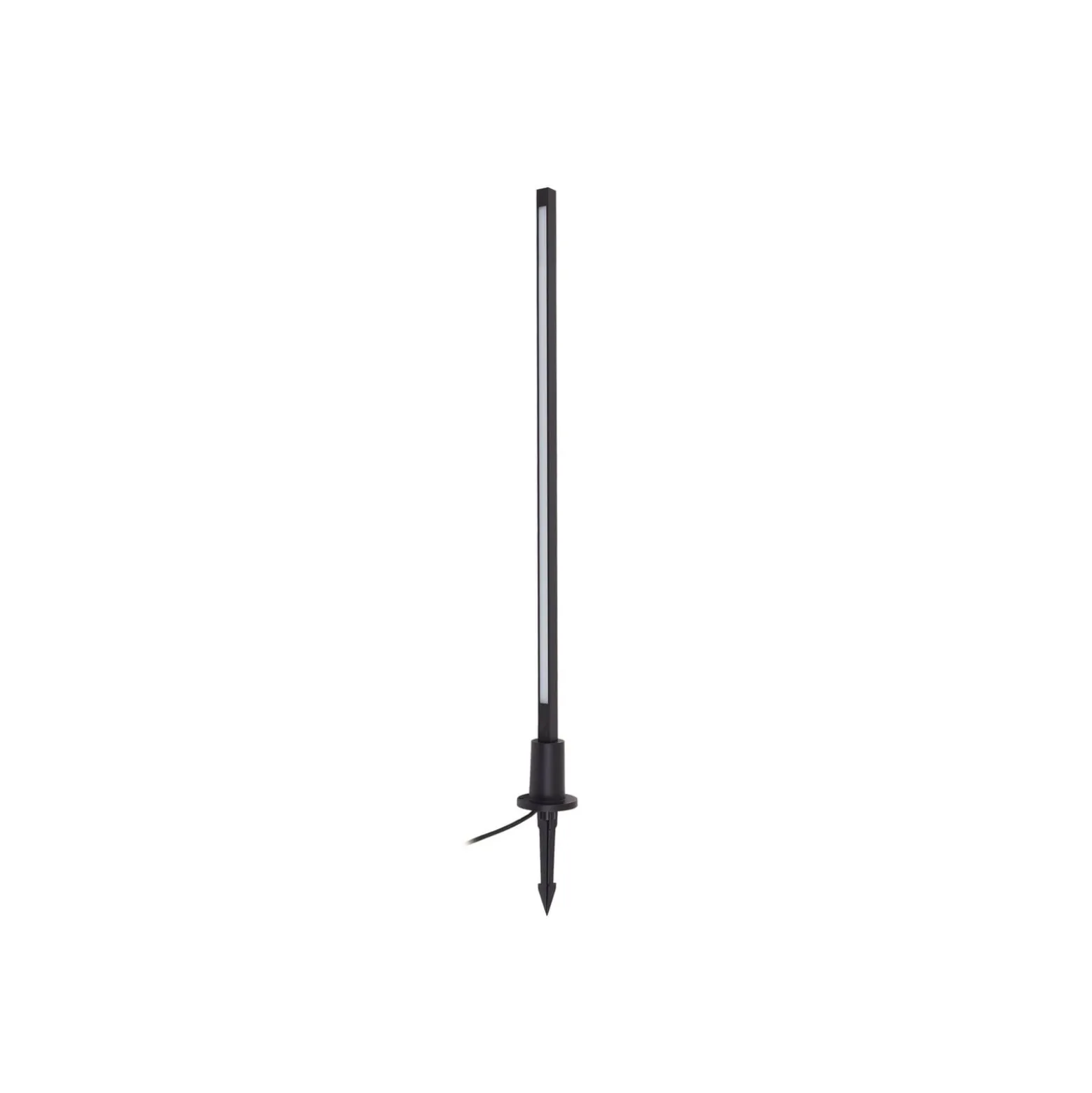 Lindby LED-pylväsvalaisin Neano, 80 cm, musta, metalli, IP65