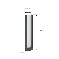 Lindby LED-pylväsvalaisin Selqa, talon numero, antrasiitti, IP65