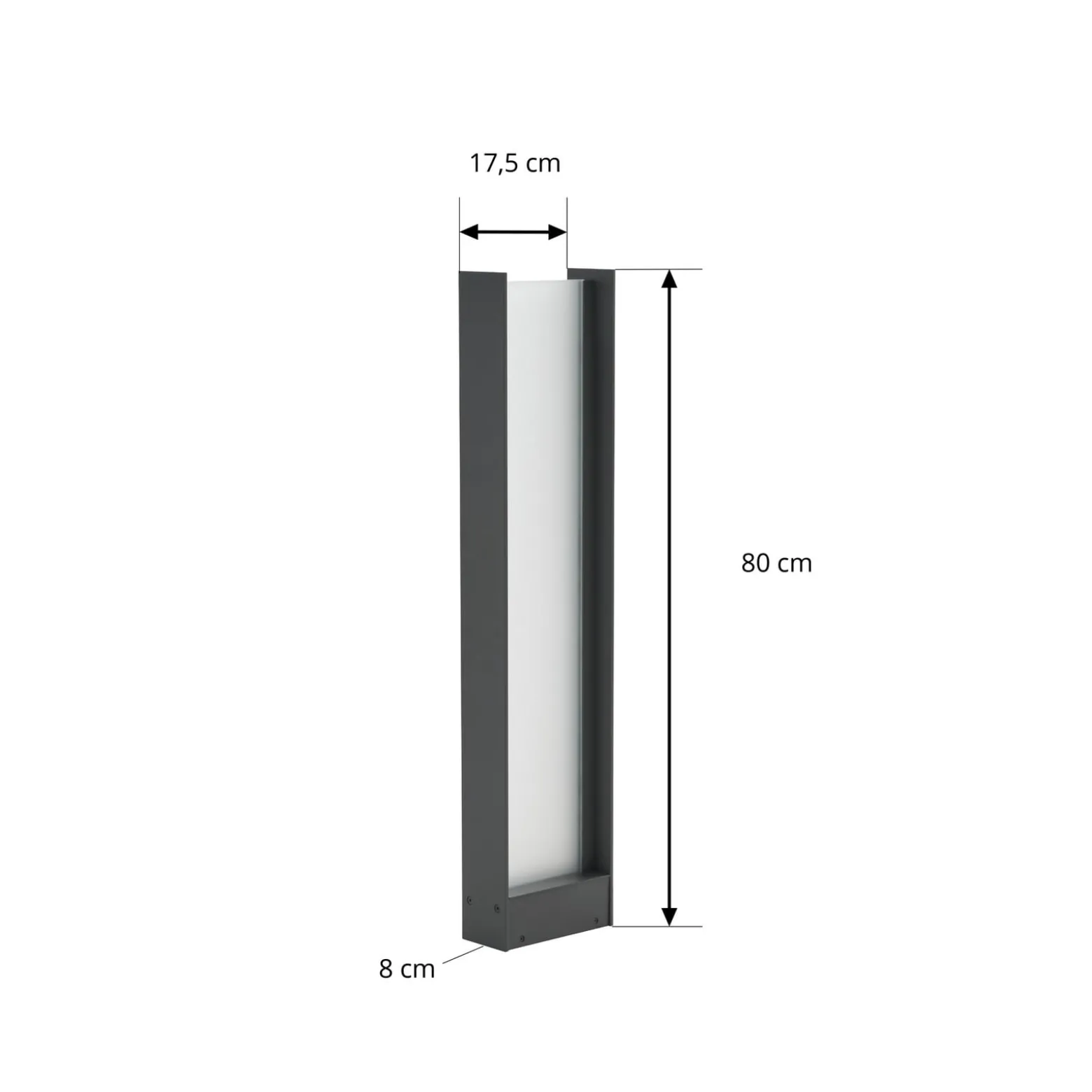 Lindby LED-pylväsvalaisin Selqa, talon numero, antrasiitti, IP65