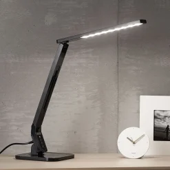 Lindby LED-pöytävalaisin Eleni, musta, CCT, himmennettävä