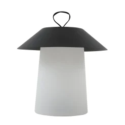 Lindby LED-pöytävalaisin Kalina, musta/valkoinen, IP44