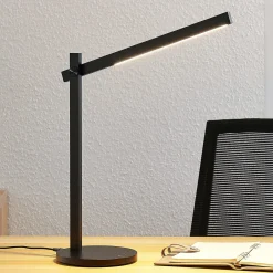 Lindby LED pöytävalaisin Loretta, 43 cm, musta, CCT