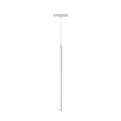 Lindby LED-riippuvalaisin Lumaro, valkoinen, Ø 3cm,alumiini,48V,himmennettävä