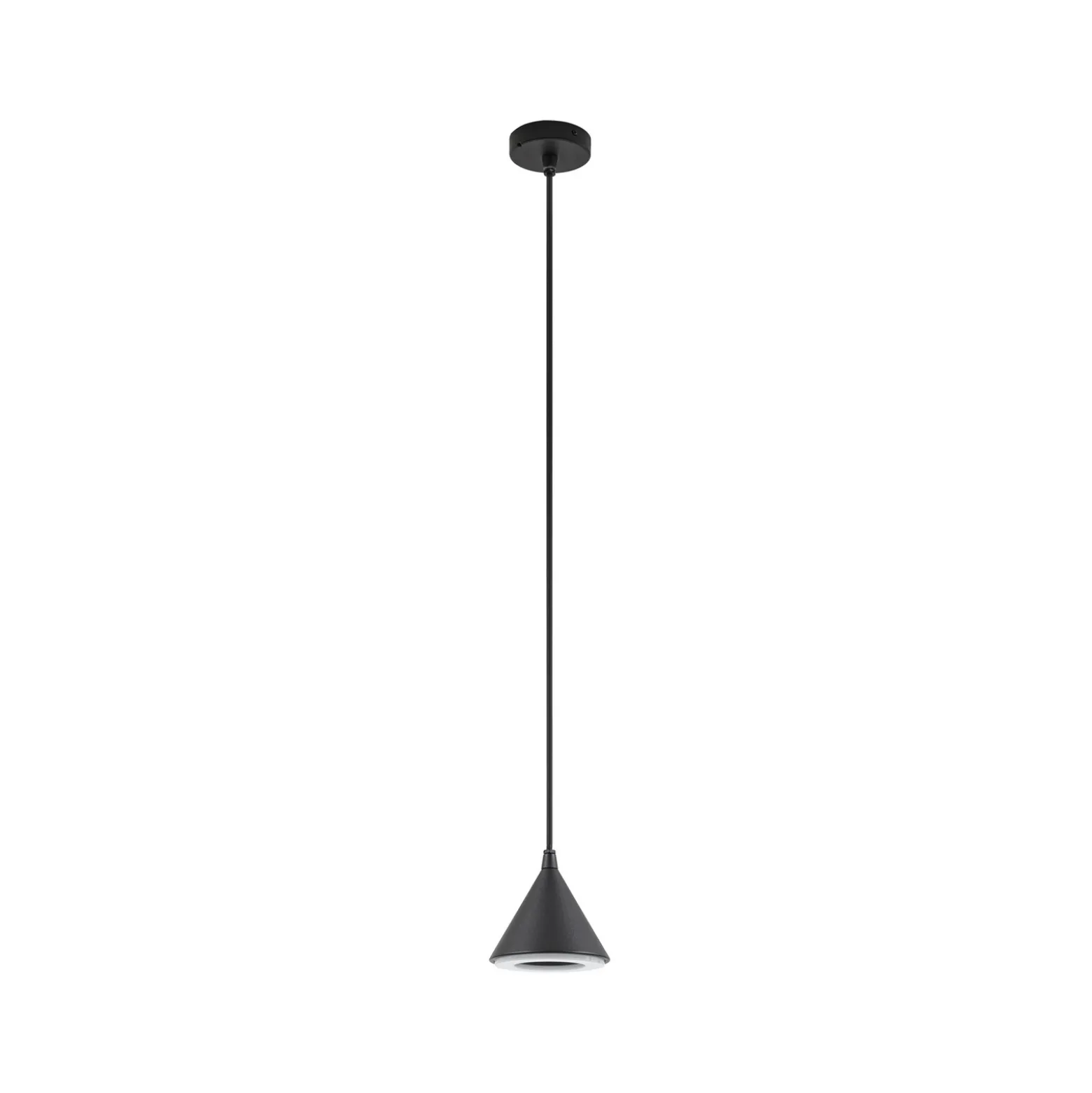 Lindby LED-riippuvalaisin Soran, halkaisija 15 cm, musta, IP44