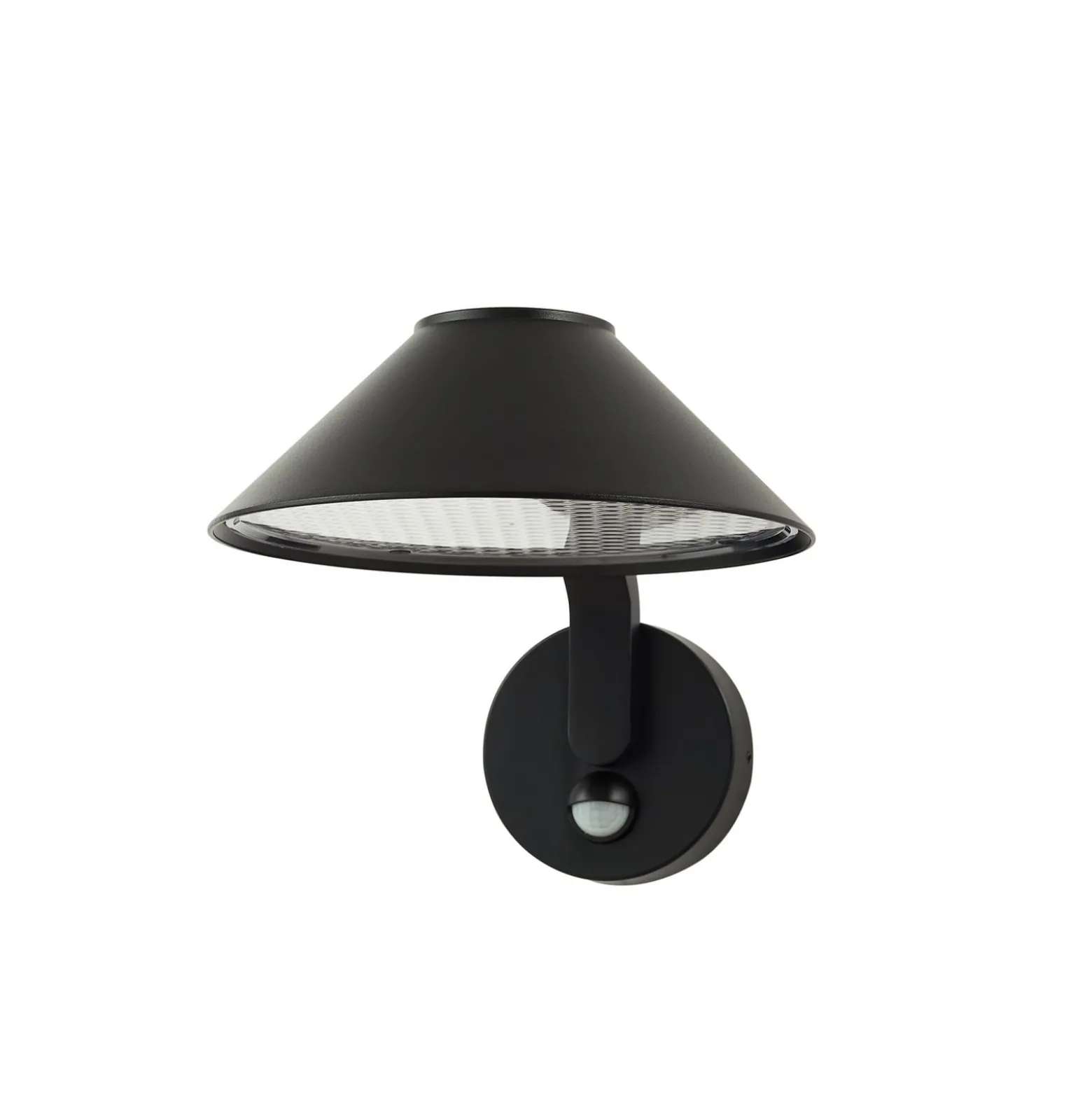 Lindby LED-seinälamppu Capelo, musta, metalli, anturi, Ø20cm