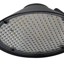 Lindby LED-seinälamppu Capelo, musta, metalli, anturi, Ø20cm