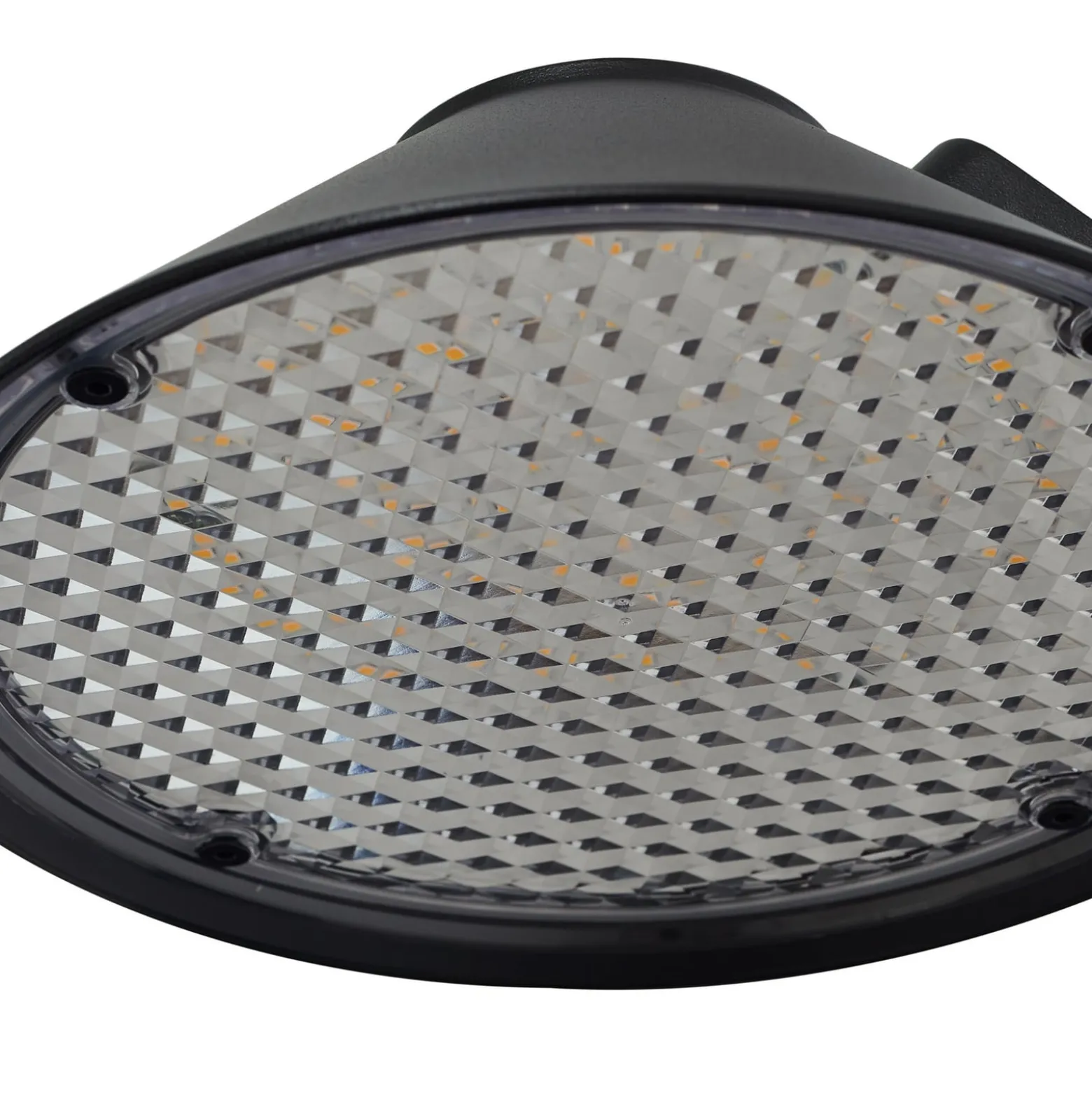 Lindby LED-seinälamppu Capelo, musta, metalli, anturi, Ø20cm