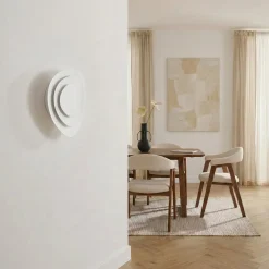 Lindby LED-seinävalaisin Delar, valkoinen, 25 x 25 cm, himmennettävä