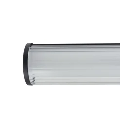 Lindby LED-seinävalaisin Kirka, musta, metalli, IP44, 90cm, CCT