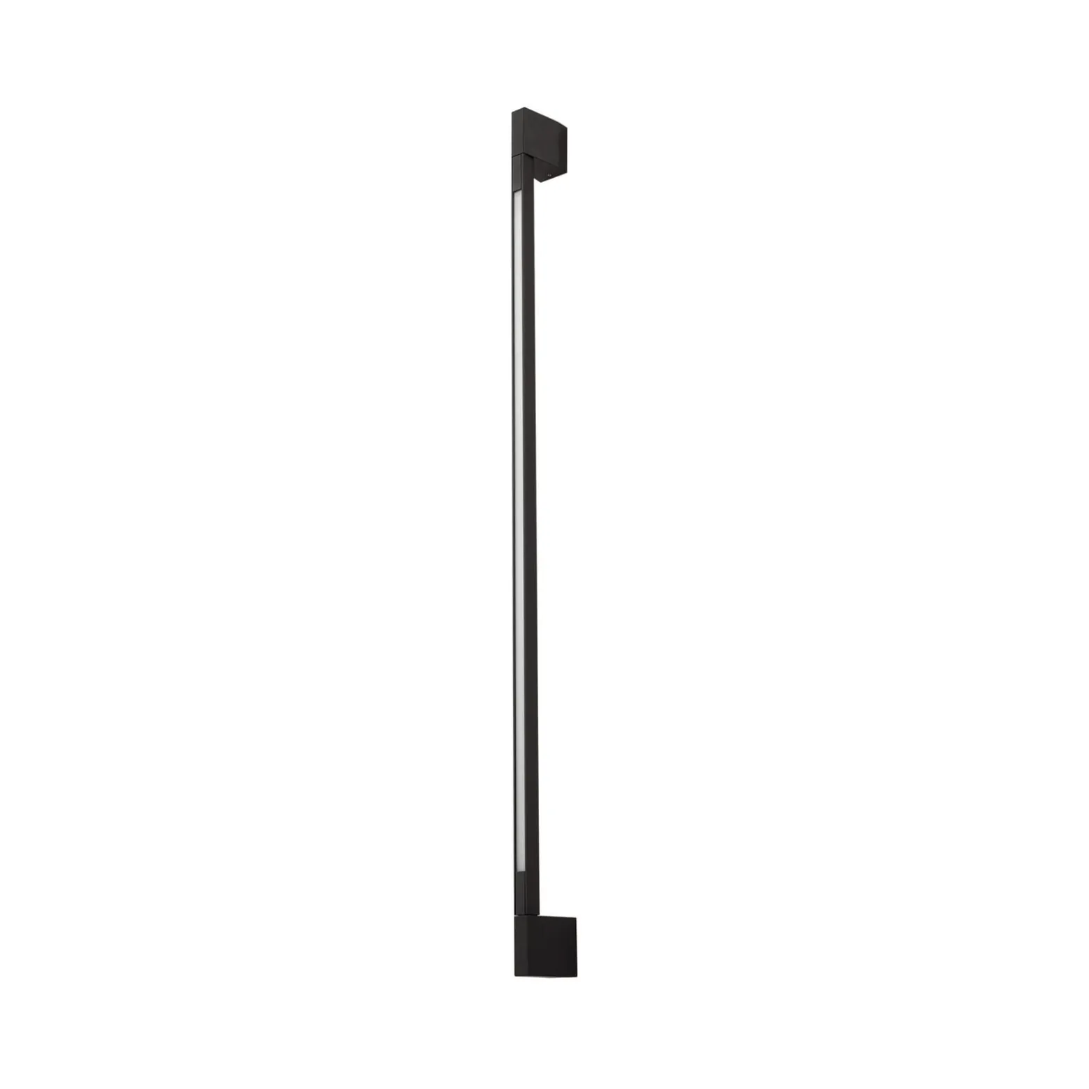 Lindby LED-seinävalaisin Neano, 120 cm, musta, metalli, IP54