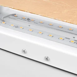 Lindby LED-seinävalaisin Quentin, 23cm leveä, kullanvärinen, metallia