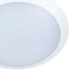 Lindby LED-ulkokattolamppu Naira, valkoinen, anturi, 30 cm, IP65