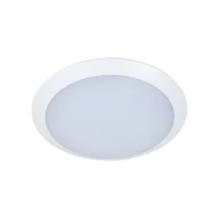 Lindby LED-ulkokattolamppu Naira, valkoinen, anturi, 30 cm, IP65