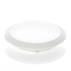 Lindby LED-ulkokattolamppu Naira, valkoinen, anturi, 30 cm, IP65