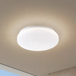 Lindby LED-ulkokattovalaisin Kirkola, 4000 K, halkaisija 34 cm, valkoinen