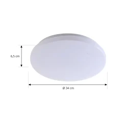 Lindby LED-ulkokattovalaisin Kirkola, 4000 K, halkaisija 34 cm, valkoinen