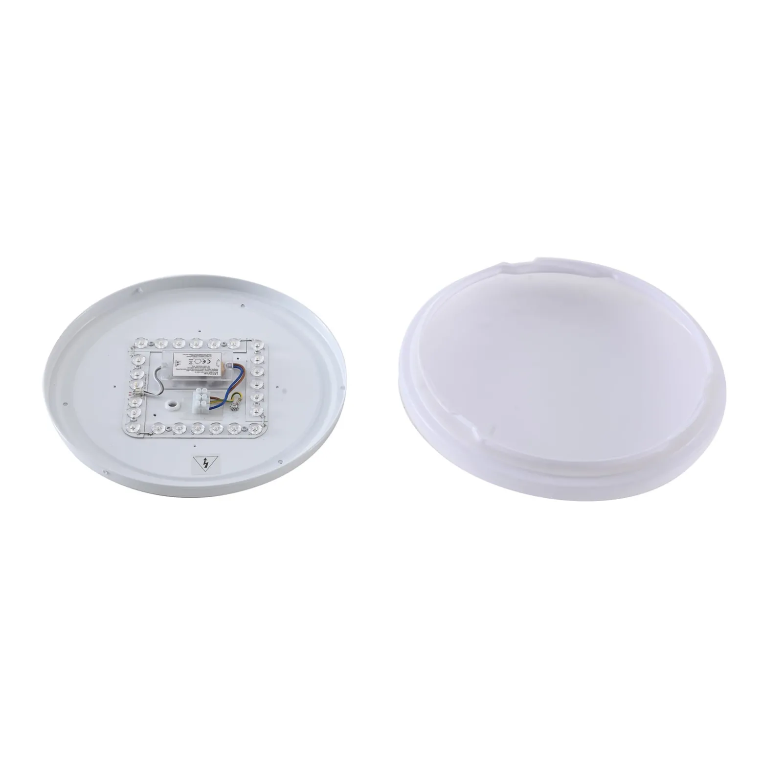 Lindby LED-ulkokattovalaisin Kirkola, 4000 K, halkaisija 34 cm, valkoinen