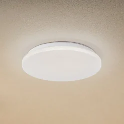 Lindby LED-ulkokattovalaisin Kirkola, 4000 K, halkaisija 34 cm, valkoinen