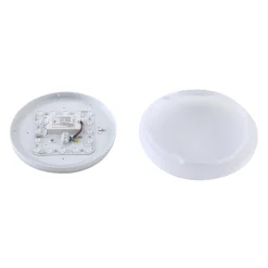 Lindby LED-ulkokattovalaisin Kirkola, 3000 K, halkaisija 26 cm, valkoinen