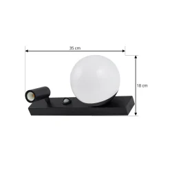 Lindby LED-ulkoseinälamppu Larcie, 35 cm, 2-lamppuinen, alumiini, anturi