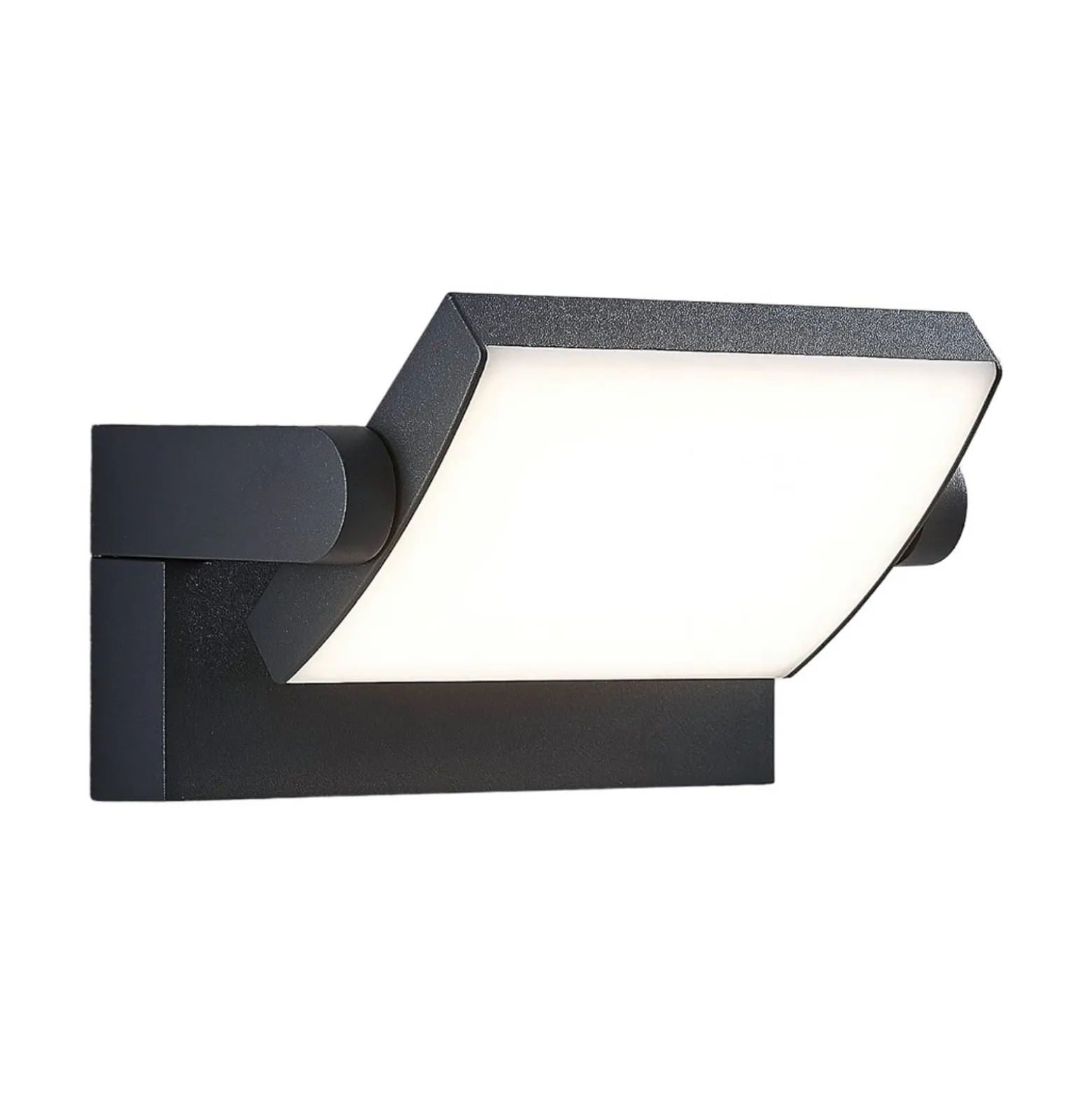 Lindby LED-ulkoseinälamppu Sherin, antrasiitti, kääntyvä